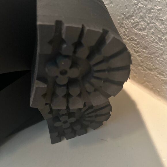 Madden Girl Women's Size 10 Tall Platform Boots Black Leather Chunky Knee High - Picture 11 of 15